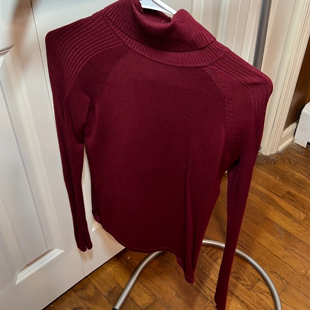 WHBM Maroon Turtle Neck
